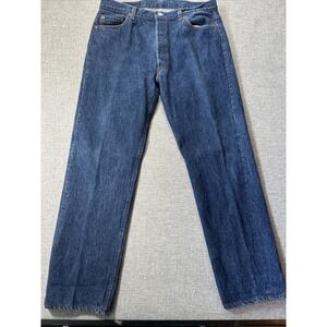 Vintage 1980s Levis 501xx 38x32 (35x31) Button Fly Blue Jeans Denim Made In USA